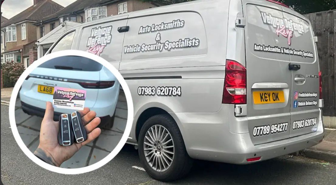 Vehicle Defence Keys mobile locksmith van with a car key fob